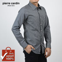 Pierre Cardin เสื้อเชิ้ตแขนยาว Slim Fit รุ่นมีกระเป๋า ผ้า Cotton 100% [SJJ018F-LG]