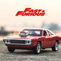 [AhQ ornaments] โมเดลรถโลหะผสมที่ชาร์จ Dodge 1:32ชิ้นของเล่นยานพาหนะของเล่น Fast And Furious โลหะคลาสสิกของเล่นสำหรับ A142เด็ก