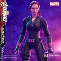 หุ่นโมเดลฟิกเกอร์แอคชั่น1/7ของเล่นฐาน LED จาก Marvel Avengers Black Widow