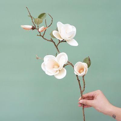【CC】 Luxury Big Magnolia Artificial Silk Branch Room Wedding Arrangement Orchid Fake