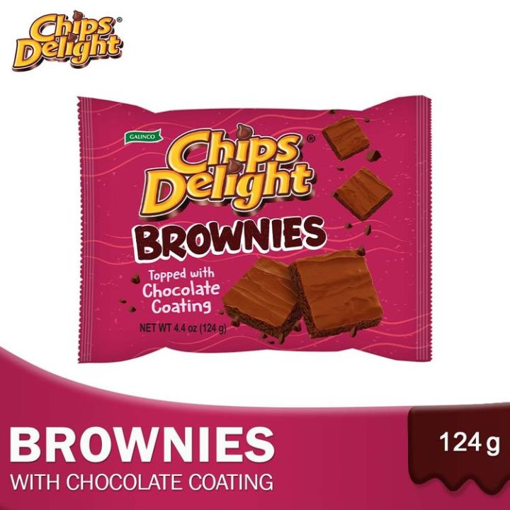 Chips Delight Brownies Topped with Chocolate Coating 124g | Lazada PH