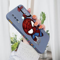 เคสมือถือ เคสโทรศัพท์ เคส Vivo Y19การ์ตูน Spider ด้านข้างออกแบบเคสมือถือ เคสโทรศัพท์ เคสขอบสี่เหลี่ยมรูปแบบ Liquid เคสมือถือ เคสโทรศัพท์ เคสซิลิโคนคลุมทั้งหมดกล้องเคสป้องกันทนแรงกระแทกเคสมือถือ เคสโทรศัพท์ เคสชาย