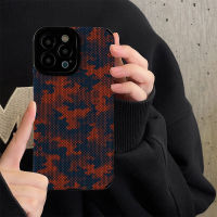 เคสโทรศัพท์ขัดแตะสำหรับ iPhone 14/13/12/11 Pro Max 12 13 Mini 6 6S 7 8 Plus X XR XS Max เคสโทรศัพท์แบบนิ่มกันกระแทกแฟชั่นที่สร้างสรรค์ฝาครอบโทรศัพท์พร้อมฝาครอบป้องกันกล้องและเลนส์คลุมทั้งหมดเปลือกหอย