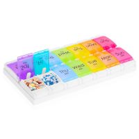 【CW】 Weekly 7 Days Pill Medicine Holder Organizer Day 14 Slots Storage for Medications Vitamins