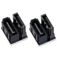 2PCS PH571 Computer Motherboard Adapter 180 Degree Adapter Adapter SATA 7PIN Interface Adapters Black Plastic Connector for Desktops