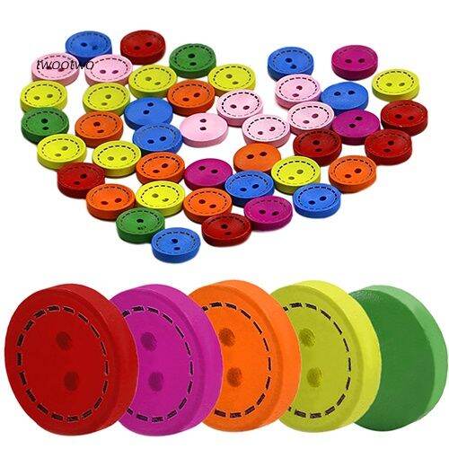 tt-100pcs-2-holes-colorful-mixed-round-wooden-buttons-sewing-diy-craft-scrapbooking