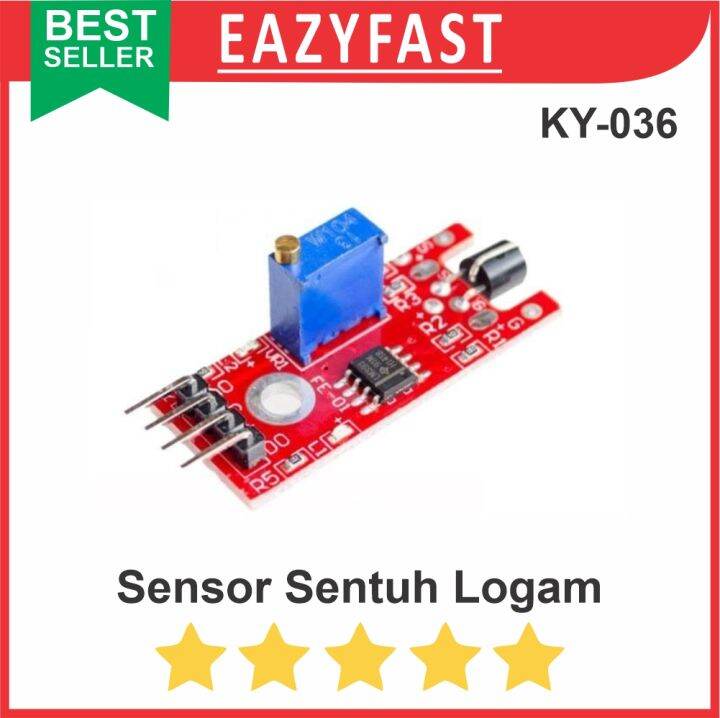 KY036 KY-036 Sensor Logam Besi Metal Touch Detector Module Arduino ...