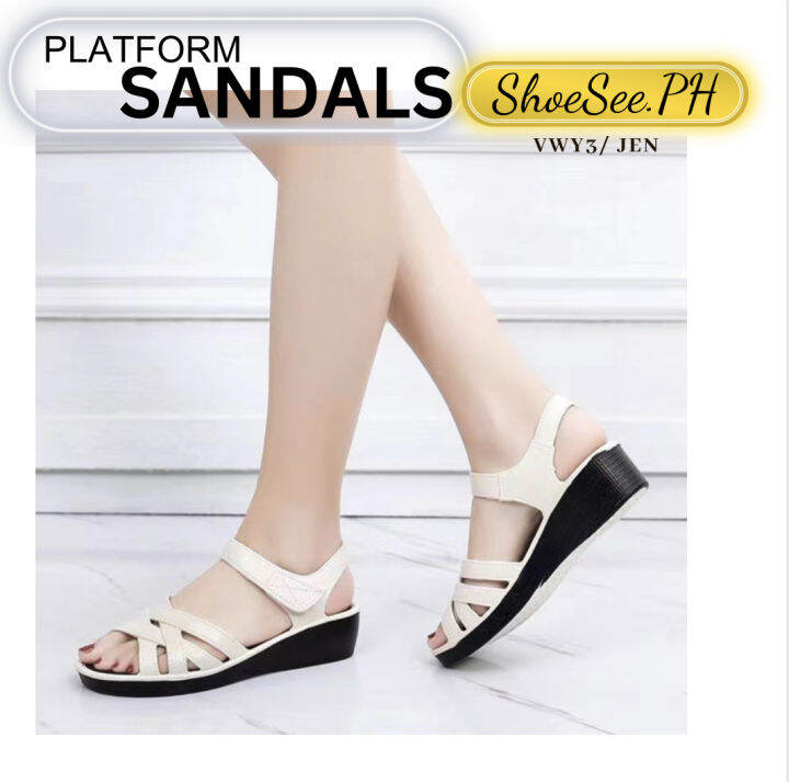 Wrap around clearance platform sandals