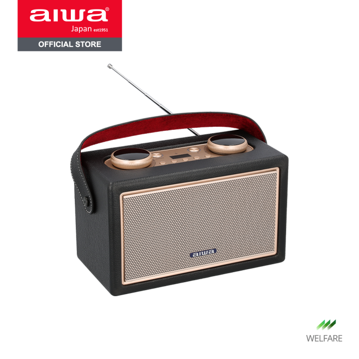 ผ่อน-0-aiwa-retro-robot-bluetooth-speaker-ลำโพงบลูทูธพกพา-fm-radio