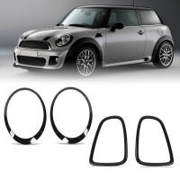 4 pcs ไฟหน้าสีดำเงาไฟท้ายรอบทิศทางสำหรับ Mini R56 R57 R58 R59 Cooper S JCW 2007-2015