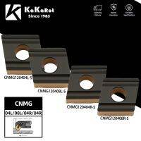 KaKarot 10pcs Carbide Insert CNMG120404L-S CNMG120404R-S CNMG120408L-S CNMG1204 เหล็กกลึงเครื่องมือ ที่ยึดเครื่องตัด CNC บาร์คว้าน