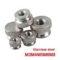 10Pcs M3 M4 M5 M6 M8 Stainless Steel Knurled Thumb Nuts Through Hole/Blind Hole Hand Grip Knobs Step Nut Nails Screws Fasteners