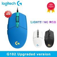 Logitech G102 IC อัจฉริยะ/LIGHTSYNC เมาส์แบบใช้แสงสำหรับเล่นเกม G203 8000DPI 16.8M LED ปรับแต่งได้6ปุ่มแบบมีสาย