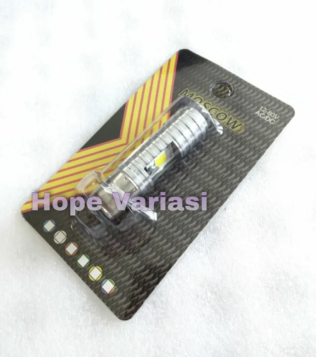 LAMPU LED UTAMA DEPAN 2LED MOTOR BEBEK DAN MATIC SOKET H6 LED 2SISI ...