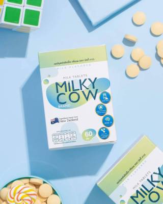 Milk Tablets Milky Cow นมปรุงแต่งอัดเม็ด ตรา มิลกี้ คาว 60 เม็ด.