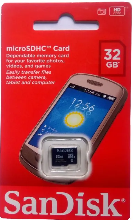 SANDISK : MicroSD Card 32GB (SDC4, Class 4) ไมโครเอสดีการ์ด ขนาด 32 กิ ...