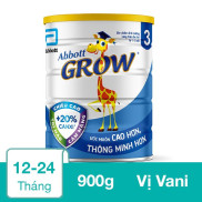 HSD T12-2024 Sữa Bột Abbott Grow 3 - Lon 900g Dành cho bé 1-2 tuổi