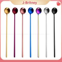 J-BRITNEY อุปกรณ์ทำครัวเหล็กกล้าไร้สนิมสีรุ้งที่ตักกาแฟเครื่องใช้บนโต๊ะอาหารช้อนคนช้อนตักไอศกรีม