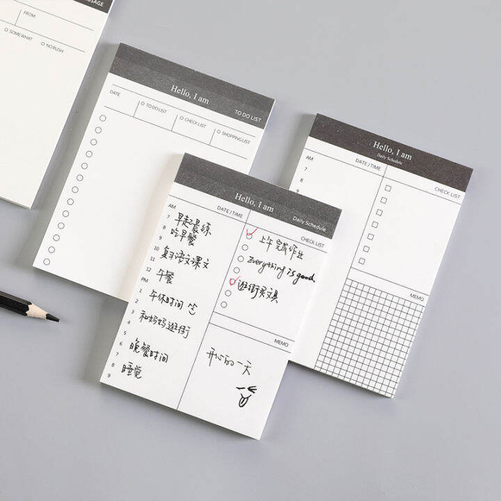 [4 Pack] Small To Do List Notepad, 4 Type Daily Planner Notepad, Tear