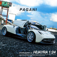 WELLY 1:24 Pagani Huayra Supercar ล้อแม็กรถยนต์รุ่น D Iecast ของเล่นยานพาหนะจำลองสูงรถยนต์ของเล่นสำหรับเด็กของขวัญเด็ก