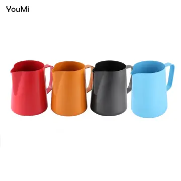 Blue Stainless Steel Milk Frothing Jug - 350ml