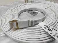 CABLE LAN UTP RJ45 cat7 สายแลนด์ภายในสีขาว สายอินเตอร์เน็ต อุปกรณ์เน็ตเวิร์ค สายแลนด์ แคท7สายแลนแบน ขนาดความยาว20เมตร สัญญานดีได้มาตราฐาน