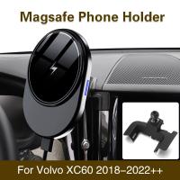 Magsafe ที่ยึดโทรศัพท์ในรถสำหรับ Volvo XC60 S60 XC90 XC40 V60 S90ชาร์จไร้สายที่ตั้งโทรศัพท์มือถืออุปกรณ์เสริมรถยนต์สำหรับ12 13