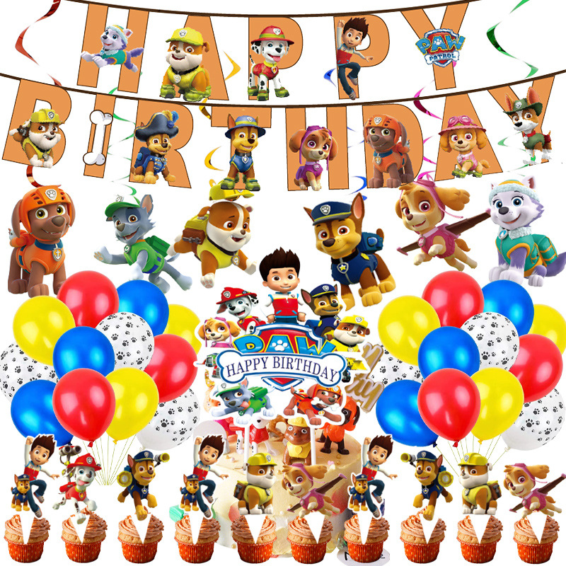 2 x personalised birthday banner party PAW Patrol girls nursery party decoration 