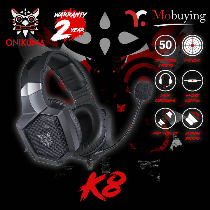 หูฟังเกมมิ่ง-onikuma-k8-gaming-headset-หูฟัง-ลำโพง-50mm-หูฟังเกมมิ่ง-ไมโครโฟนตัดเสียงรบกวน-พร้อมแสงไฟ-รองรับการใช้ทุก-platform-หูฟังเกมมิ่ง-หูฟังสำหรับเล่นเกม-หูฟังเกมเมอร์