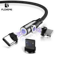 [KOLT Digital] FLOVEME Magnetic Cable Micro USB Cable Fast Charging Magnet Charger USB Type C สายโทรศัพท์มือถือสำหรับ Iphone X 12 Samsung Xiaomi