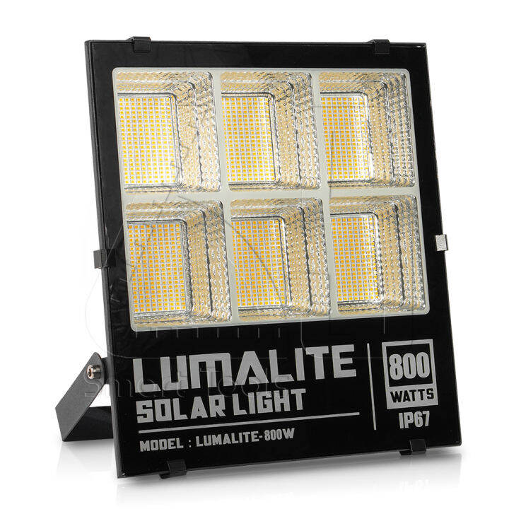 lumalite-ไฟโซล่าเซลล์-ไฟสปอร์ตไลท์-800w-สี-ขาว-white-วอร์มไวท์-warm-white-วัตต์เต็ม-solar-cell-led-solarlight-spotlight-floodlight-ไฟโซล่า-ไฟแสงอาทิตย์-รุ่นใหม่-6-ช่อง-กันน้ำ-ip67-ไฟสว่างทั้งคืน-พร้อม