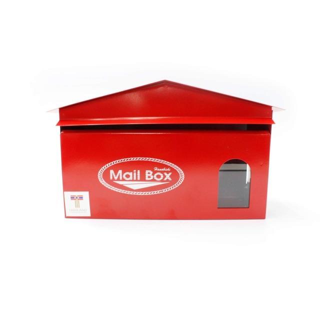 สินค้าใหม่-mail-box-ตู้จดหมาย-hanabishi-lt-02-กล่องจดหมาย-ตู้จดหมายสวยๆ-ตู้รับจดหมาย-สีแดง
