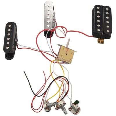 ST Electric Guitar Pickup Wiring Harness Prewired 5-Way Switch 2T1V Control SSH Pickup
