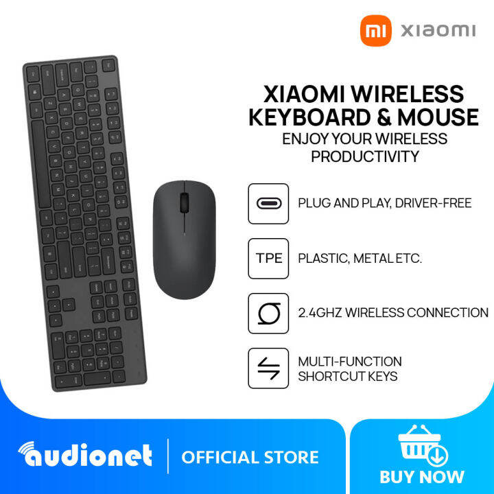 Xiaomi Wireless Keyboard and Mouse Combo Set 2.4GHz 104key Portable