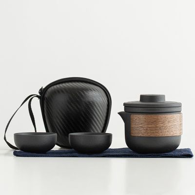 Ceramic Porcelain Kung Fu Tea Set Teaware Tea Pot and Cup Set Travel Tea Set Portable One Pot and Four Cups