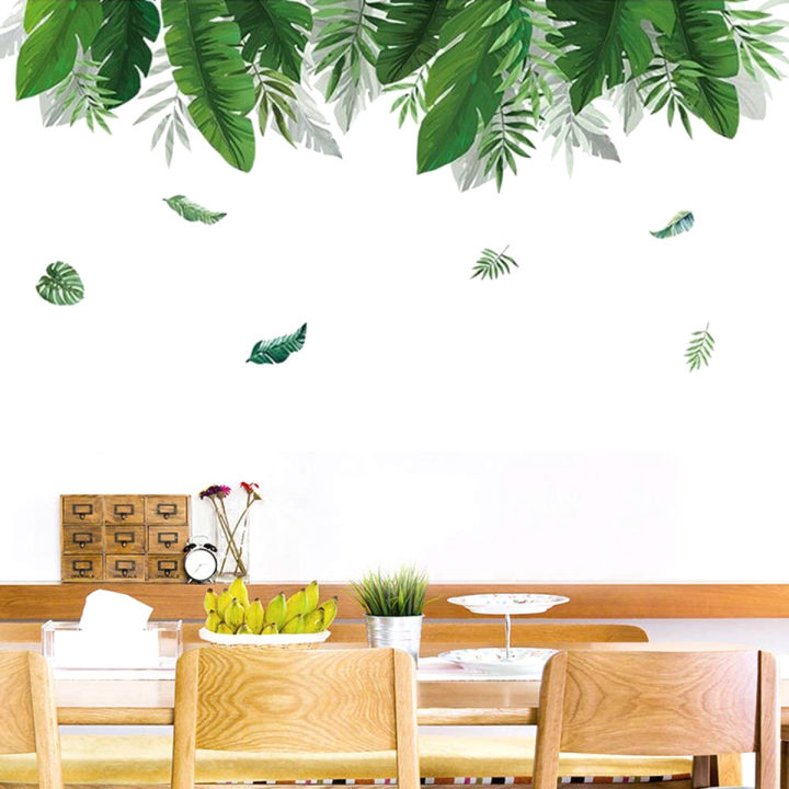 wallpaper-sticker-for-wall-wallpaper-dinding-wallpaper-sticker-for-wall-wallpaper-xunjie-background-bedroom-rainforest-self-adhesive-removable-green-leaf-home-decoration-wall-sticker-mural-decals