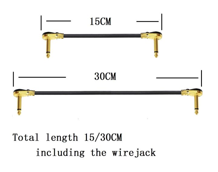 3pcs-6pcs-guitar-patch-cables-right-angle-15-30cm-1-4-guitar-cable-for-guitar-effect-pedals