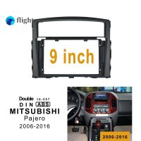 Flightcar ป้ายวิทยุติดรถยนต์สำหรับ2006-2016 Mitsubishi Pajero Montero 9นิ้วกรอบแอนดรอยด์เล่น MP5แผงสเตอริโอ