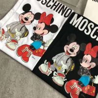 CODCornelia Henrietta Moschino Limited Year Of The Rat Mickey Cartoon T-Shirt Korean Version Loose Round Neck Pure Cotton Men Women Couples Short Sleeves