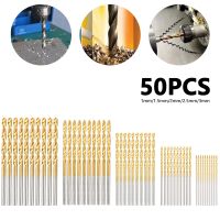 50PCS Titanium Coated Cobalt Screw Drill Bits 1-3mm HSS Ground Metal Reamer Tools for Cutting Drilling Polis Woodwork tool