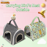 Parrot แบบพกพากระเป๋าน้ำหนักเบา Bird กระเป๋าเป้สะพายหลังหวาย Plush พับ Parrot Cage การขนส่งกลางแจ้งอุปกรณ์เสริมสำหรับ Parrot