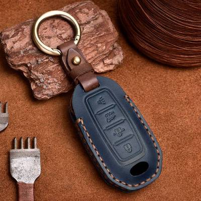 Car Key Case Cover Keyring Shell for Nissan Patrol Y62 Altima Maxima for Infiniti FX G37 Q60 QX50 QX70 Genuine Leather