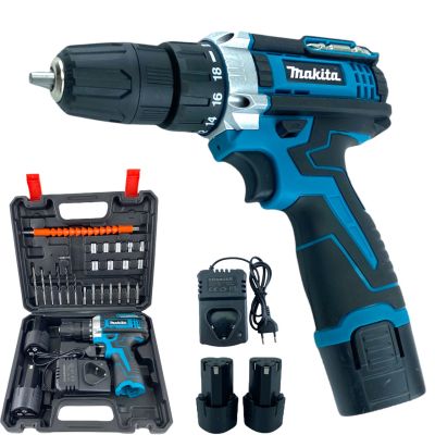 MAKITA สว่านไร้สาย 98V 2 ระบบ เจาะเหล็ก เจาะคอนกรีต ขันน็อตสกรู พร้อมอุปกรณ์แบต 2 ก้อนพร้อมแท่นชาร์จ (งานเทียบ)