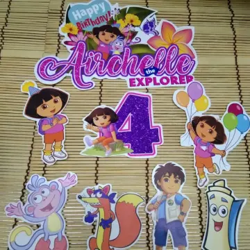 Dora the Explorer Edible Icing Cake Decoration | Dora the Explorer | Girls  Birthday Party Supplies - Discount Party Supplies
