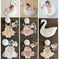 ✹✷☃ lbfdjq ❤️Fotografia recém-nascido roupas vestido sapatos estúdio acessórios da foto do bebê menina swan adereços atirar fotografia