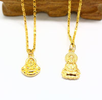 【Jewelry Shop】สร้อยคอเจ้าแม่กวนอิมขวดบริสุทธิ์เครื่องประดับโลหะผสมชุบทองเจ้าแม่กวนอิมพระสร้อยคอ สร้อยคอสวยๆ Gold necklace