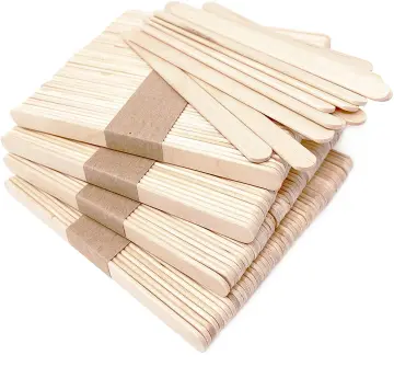 Natural Wood Craft Sticks 100pc, Popsicle Sticks for Crafts/Resin