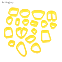 Jettingbuy】ลดกระหน่ำ18ชิ้นเครื่องมือดินโพลิเมอร์ดินเหนียวพลาสติกเครื่องปูนปั้นเซรามิคตัดเซรามิคทำด้วยมืองานฝีมือตัดแม่พิมพ์สำหรับทำจี้เครื่องประดับ