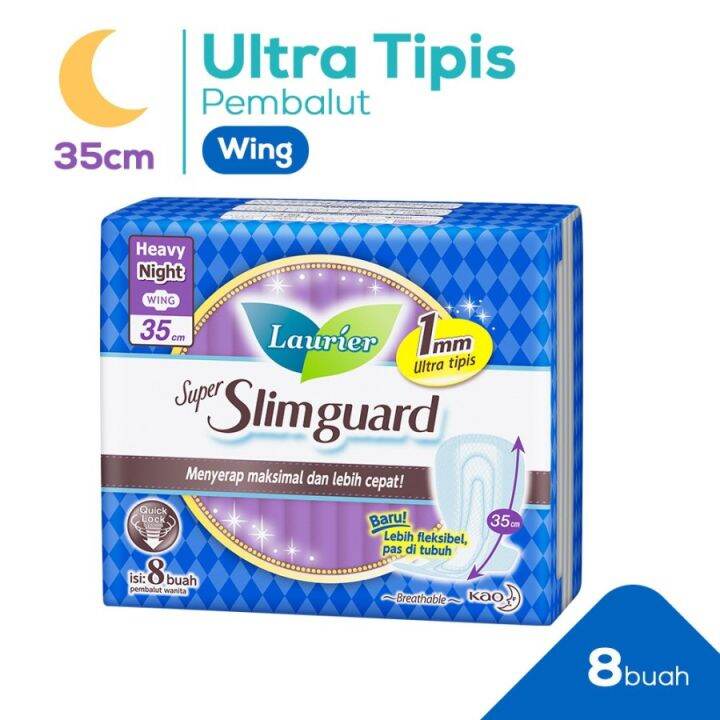 Laurier Super SlimGuard Night 35 Cm 8S | Lazada Indonesia