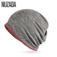 Brand NUZADA Winter Cotton Hat Keep Warm Men Women Hedging Cap Two Ways To Use Skullies Beanies Knitted Knitting Caps Bonnet